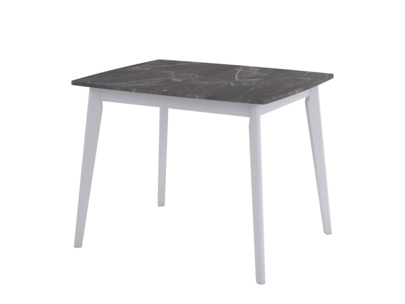 Обеденный стол Barens 100-130x80x76.4 см, цвет: мрамор сиена / белый