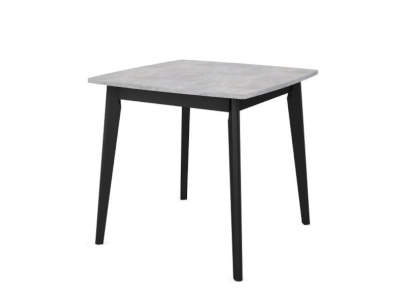 Обеденный стол Vesteros 80-100x80x76.4 см, цвет: бетон лайт / черный