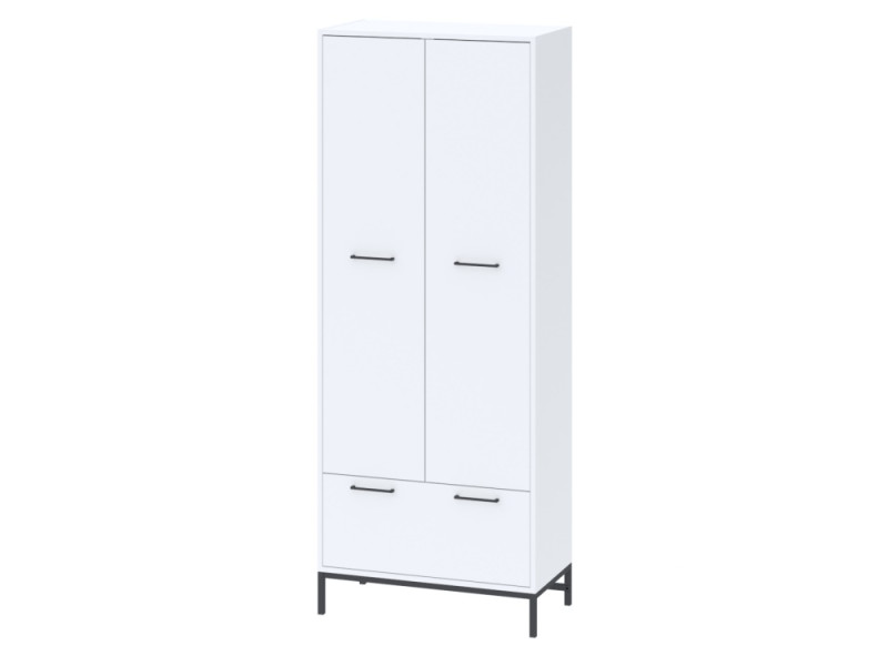 Шкаф-гардероб Gloss 72х38х183 см, цвет: белый
