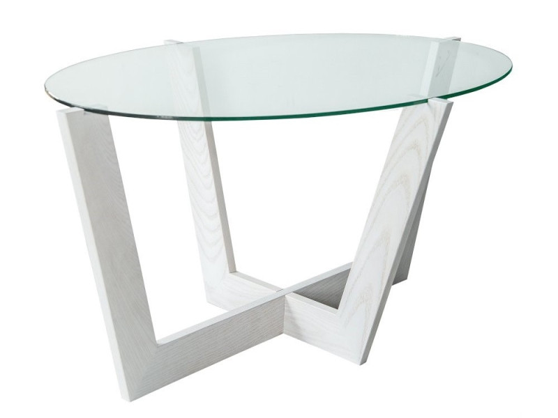 Журнальный стол Onyx 6 107.5x67.7x51 см, цвет: стекло / выбеленный дуб