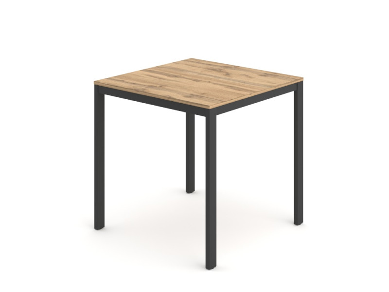 Обеденный стол Hommage Square 75х75х75 см, цвет: дуб натюрель / черный